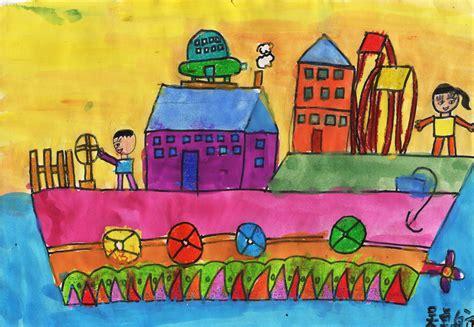 我理想的家画画的图片