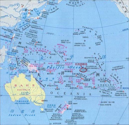 托克劳群岛位置图