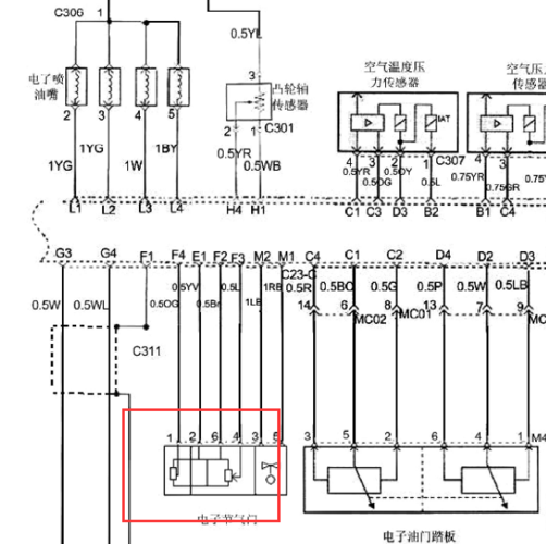 上海汇众mb100节气门电路图有吗
