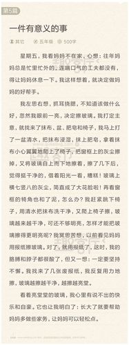 五年级 一件有意义的事 500字作文