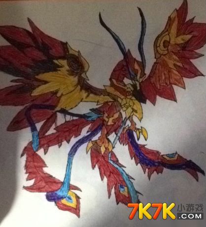 龙斗士手绘神兽朱雀