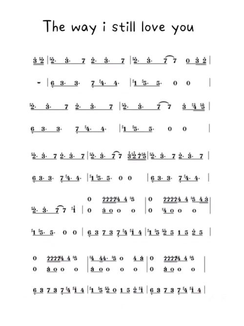 the way i still love you 93谱