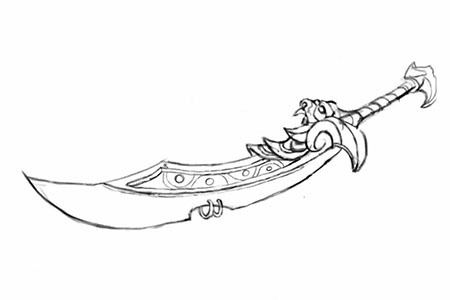 23 章节2常见武器的设计思路与画法 课时1实例教程月牙铲刻画1702