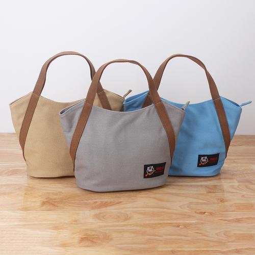 2017新品朴素简约欧美风女士帆布包学生饭盒袋妈咪手提便当包包邮