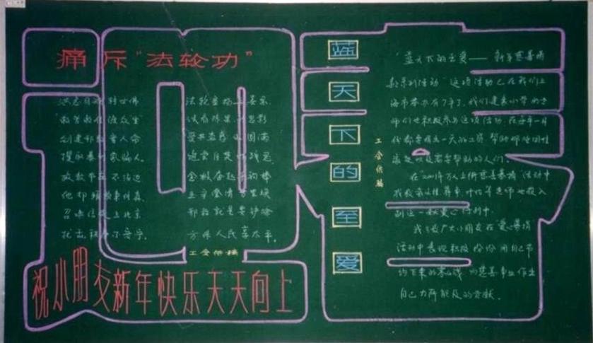 迎元旦黑板报