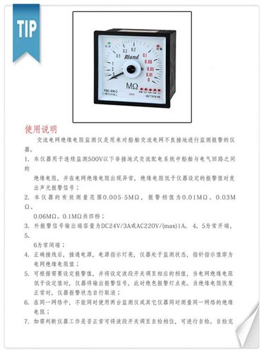 东莞(riand)船用表监测仪 96d-bmΩ交流电网绝缘电阻监测仪