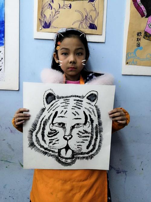 线描二级《老虎》