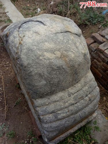 明代汉白玉旗杆石一尊