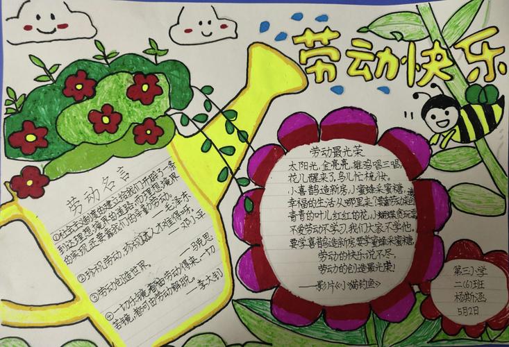 制作精美手抄报,了解"五一"劳动节,感受劳动带来的快乐!