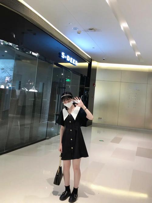 155/86斤小个子日常穿搭#娃娃领连衣裙_穿搭_小个子_娃娃领_连衣裙