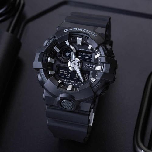 casio卡西欧手表男gshock黑武士运动防水双显大表盘男表ga7001b