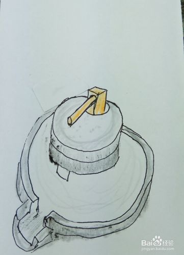 怎样画简笔画"小工艺石磨"?