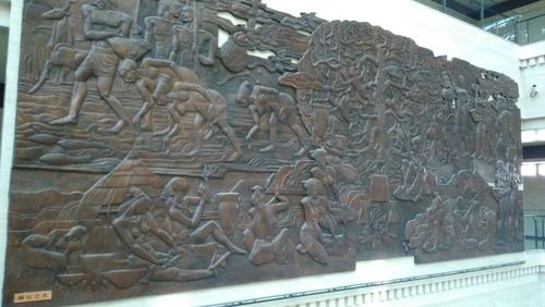 博物馆内的(胡服骑射)大型浮雕