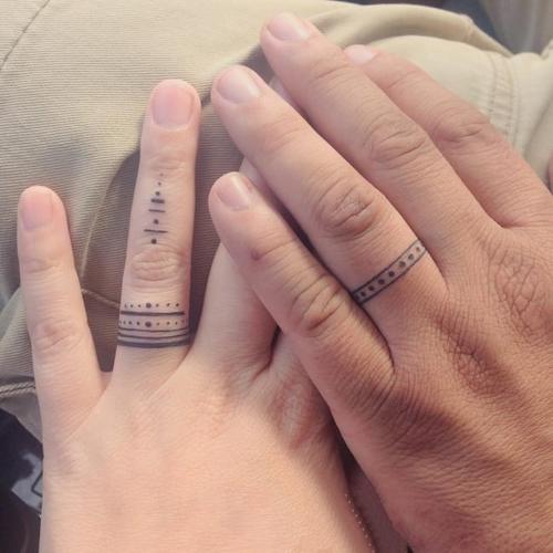 手指纹身戒指 多款适合情侣的戒指纹身图案(7/10)