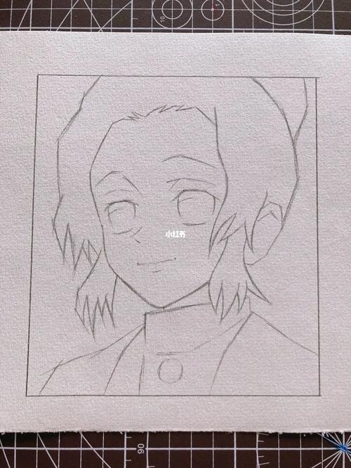 鬼灭之刃 蝴蝶忍_鬼灭之刃_绘画_线稿_画画_人文_绘画