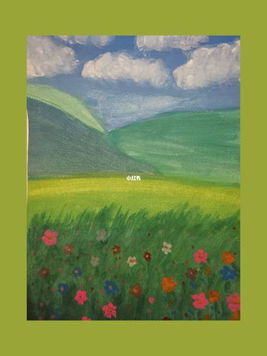 水粉画"春天"._水粉画_春天去哪玩_手帐_素材_手帐素材_文化_绘画