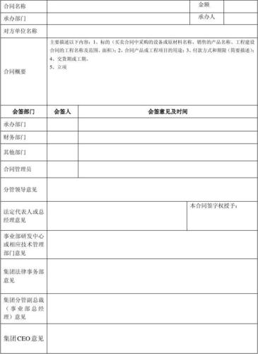 合同会签单