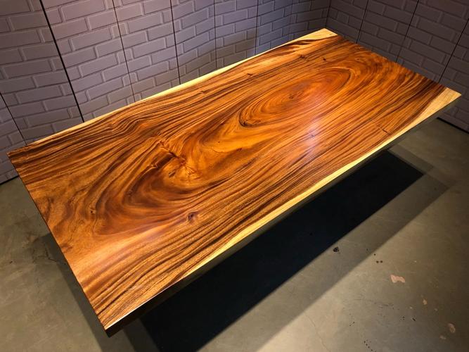 巴大板原木大板桌奥坎茶桌红花梨茶台胡桃木全方桌巴花茶几异形