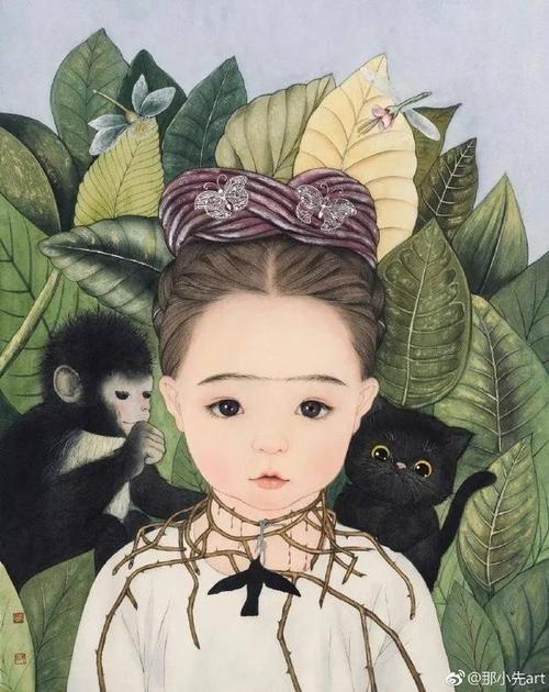 《自画像与荆棘项链和蜂鸟》