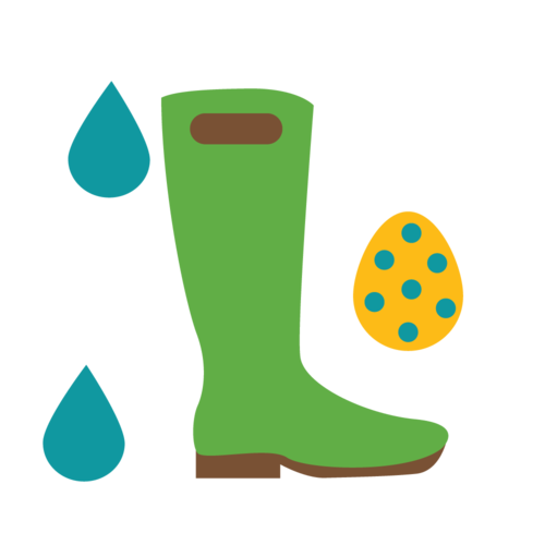 小清新简笔画手绘卡通手绘雨鞋