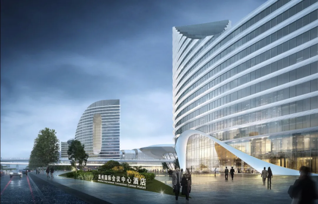 温州新的城市地标——温州国际会展中心,设计取意"鲲鹏展翅,海上明珠"