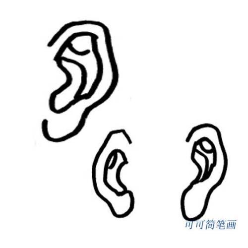 怎么画耳朵的简笔画