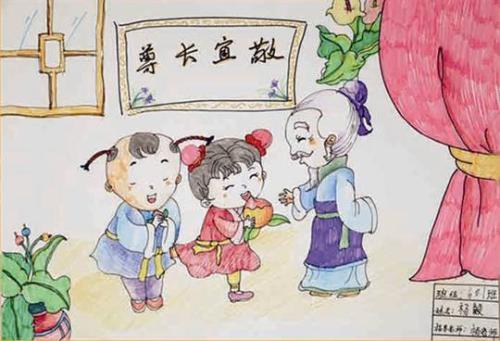 铜陵少儿手绘好家风好家训书画作品展出