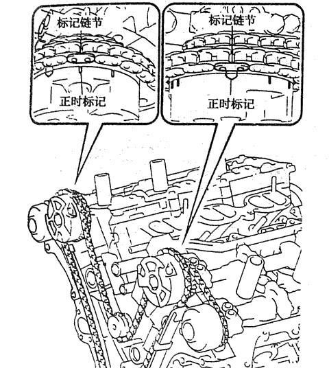 丰田锐志正时链条安装方法