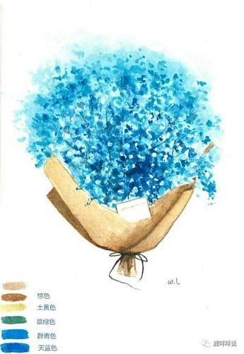 鹿咩咩说教画画水彩满天星