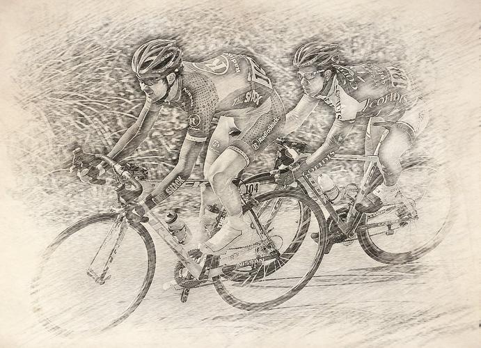 求一幅单车比赛的画不要油画,要素描.急这两天要的.
