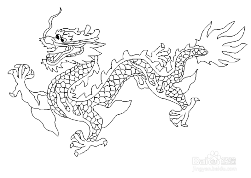 中国龙简笔画怎么涂色