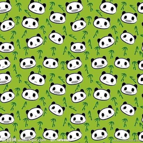 无痕熊猫平铺图图片