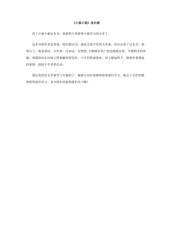 《小狼小狼》读后感.doc