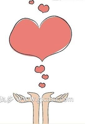献爱心简笔画大图