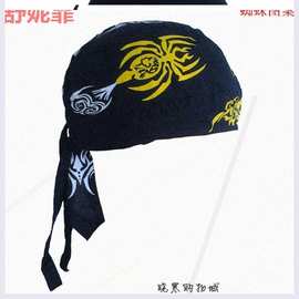 包头巾头饰复古花边男孩面罩海盗帽新款帽子发带方巾小孩