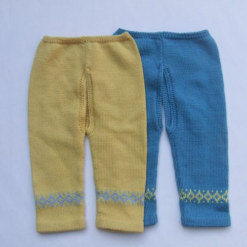 纯手工编织宝宝毛裤