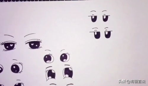 卡通简笔画人物各种表情眼睛的画法,教你画流泪的眼睛,附带视频