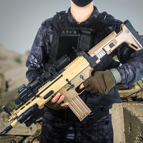电动连发水弹抢下供弹绝地模型求生吃鸡抢大人水蛋玩具抢 scar 乐辉