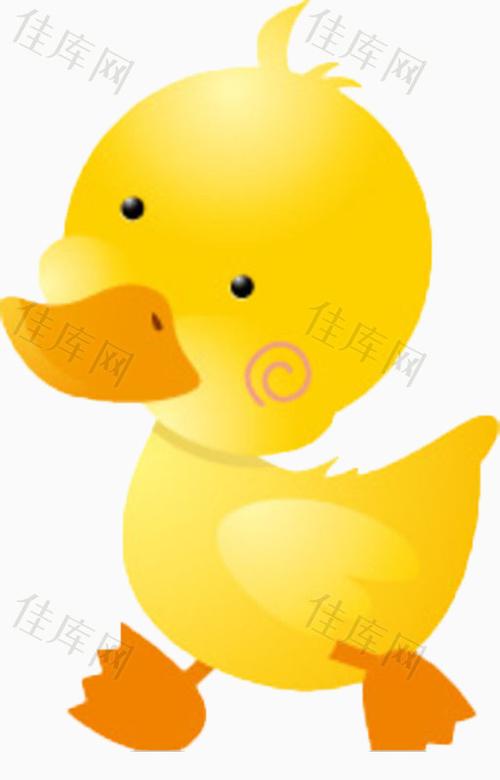 卡通 鸭子 动物 黄色