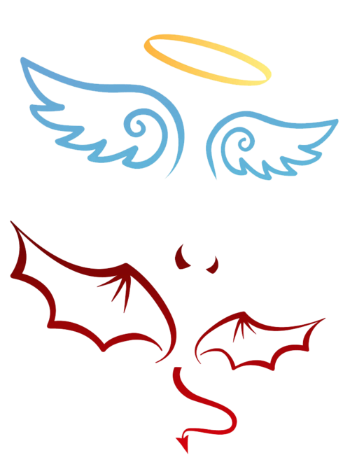 卡通翅膀矢量图