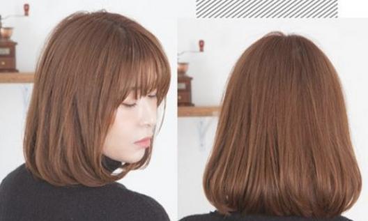 女生内扣齐肩短发发型图片:轻松吸睛时尚甜美的内扣发型