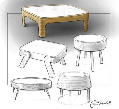 家具设计手绘草图,休闲座椅办公座椅柜子设计手绘