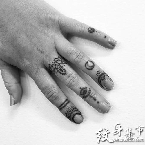 手指纹身手指纹身手稿手指纹身手稿图案大全