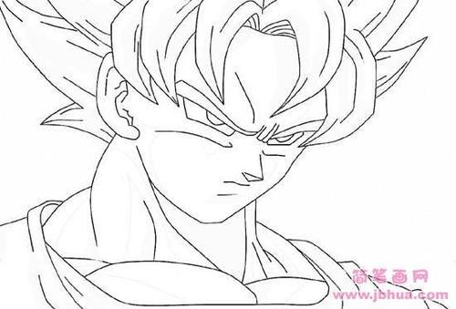 七龙珠孙悟空简笔画图