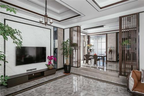 新中式室内装修客厅效果图