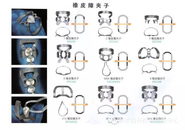 当然,橡皮障系统还需要有不同类型的夹子以及面弓来固 橡皮障的优点