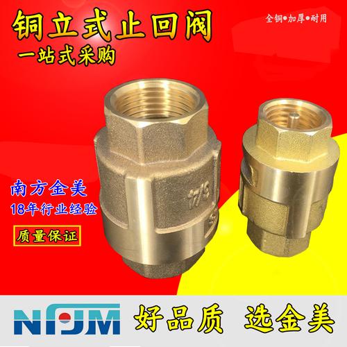 黄铜立式止回阀 自来水管道水表止逆阀 4分6分1寸双内丝 工厂批发