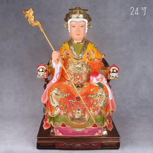 泰山奶奶神像 泰山奶奶神像树脂彩绘泰山老母老奶奶圣母供奉道教家居