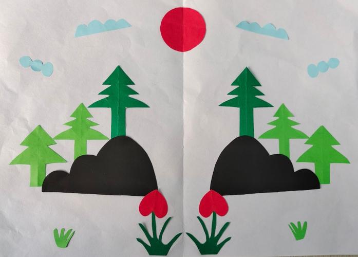 "对称美图形"剪贴画综合实践活动