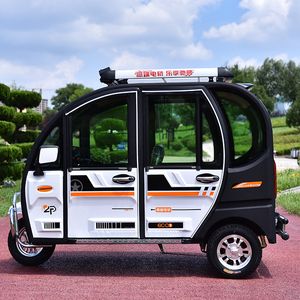 电动三轮车代步车接送孩子全封闭电动三轮电瓶车成人家用新款带棚